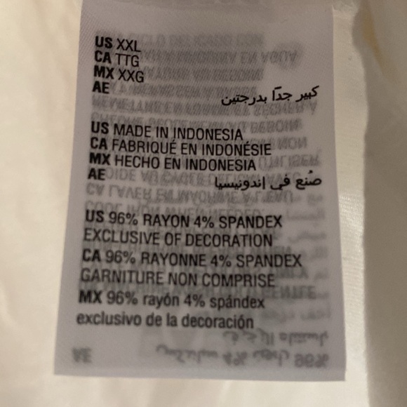 White Alfani shirt with satin collar - Picture 7 of 7